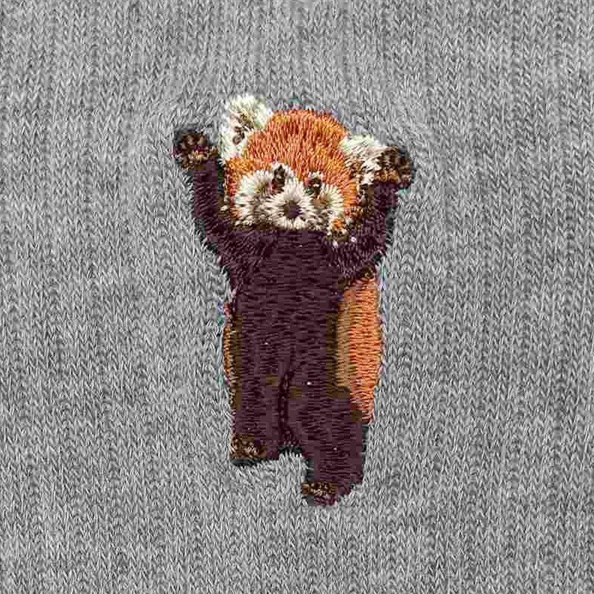 レッサーパンダ刺繍クルー 397078