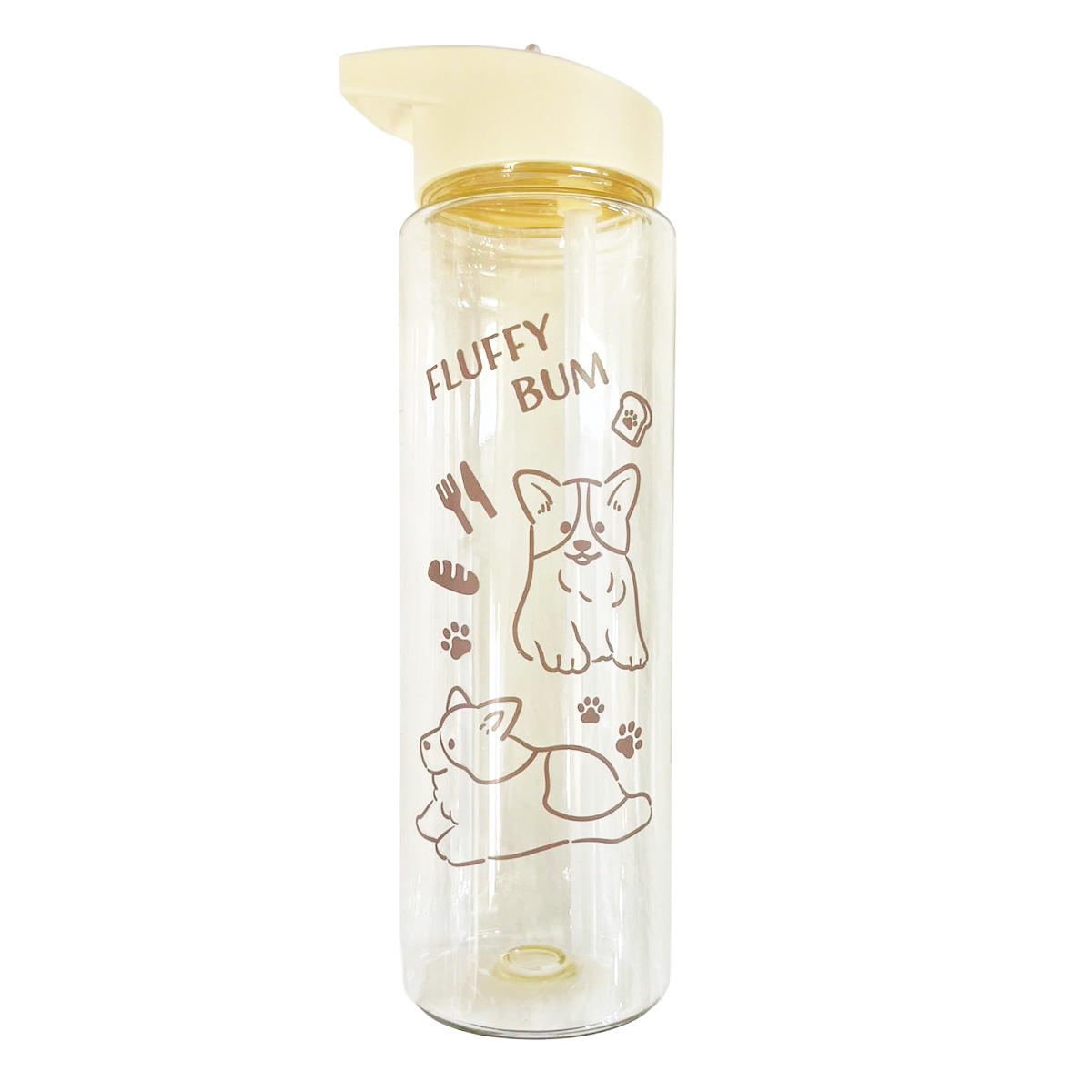 ストロー付ドリンクボトル コーギー 397129