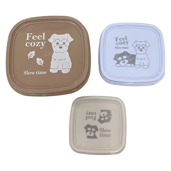 コンパクトランチBOX3個セット シュナウザー 397509