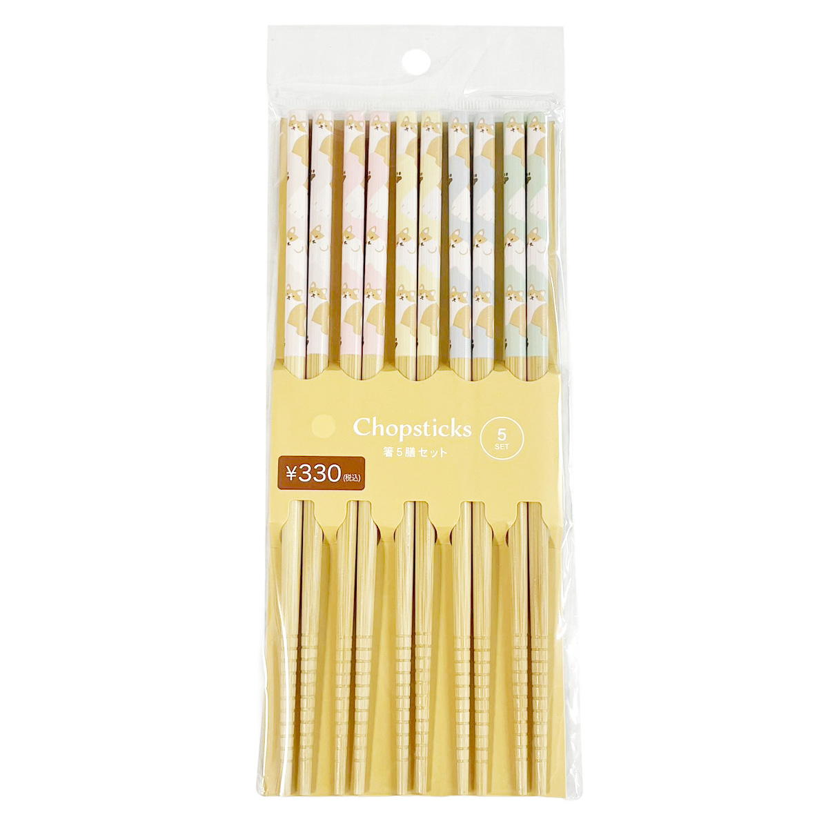 お箸 5膳 コーギー 580077