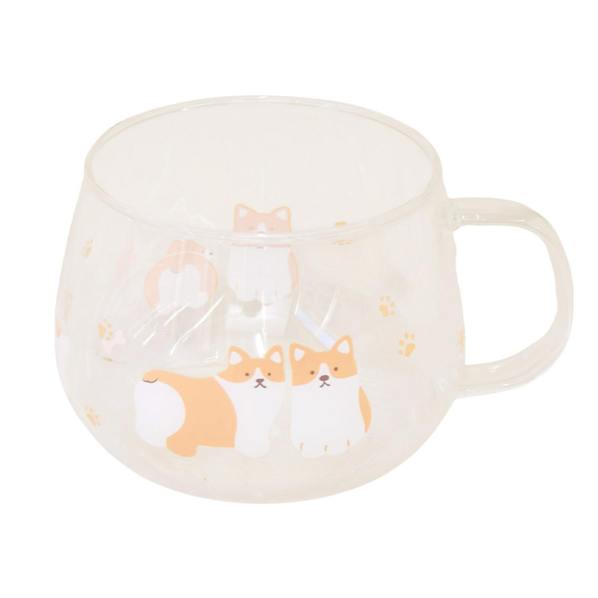 まるみ耐熱ガラスマグ コーギー 580081