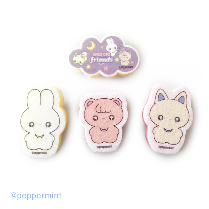 ムーンフレンズ キッチンスポンジ4P 集合 598480
