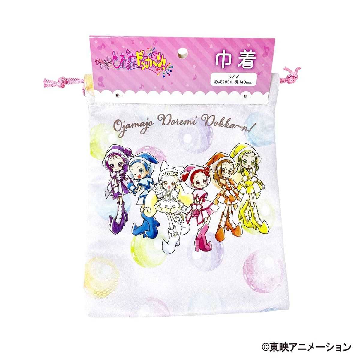 おジャ魔女どれみドッカ〜ン!　巾着 全体柄　ピンク 599142